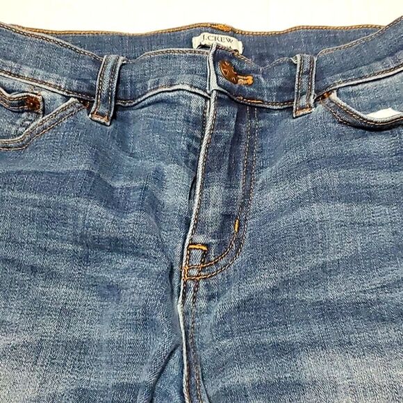 J. Crew Factory Medium Wash Distressed Mid Rise Straight Leg Jeans 27 - Picture 5 of 15